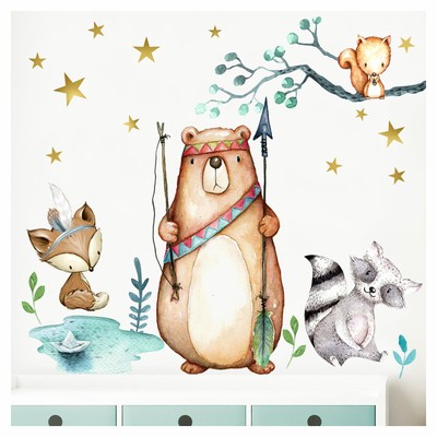 Sticker Muraux Decoration Mural Chambre Enfant Animaux Autocollant Bebe Dl195 Ebay