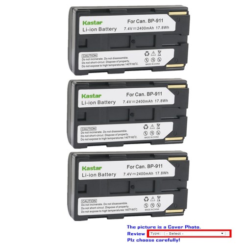 Kastar Replacement Battery Pack for BP911 BP915 Canon MV20i MV100