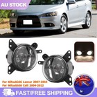 Pair Front Fog Light Lamp For Mitsubishi Lancer CJ EVO 2007-2015 Colt 2004-2012
