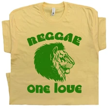 Reggae T Shirt One Love Lion Cool Vintage Rasta Positive Vibes For Men Women Kid