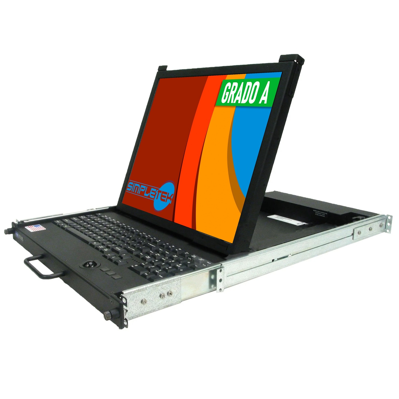 Neuro Logic 1u Racmount Server KVM Consola 17" + Trackball Ukt-Ru Renovado