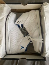 jordan 1 flight 5 uomo premium taglia 10,5 nuovo con scatola bianco/blu