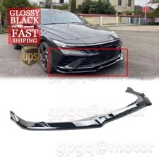 For Hyundai Elantra Facelift 2024-2025 Gloss Black Front Bumper Lip Splitter Kit