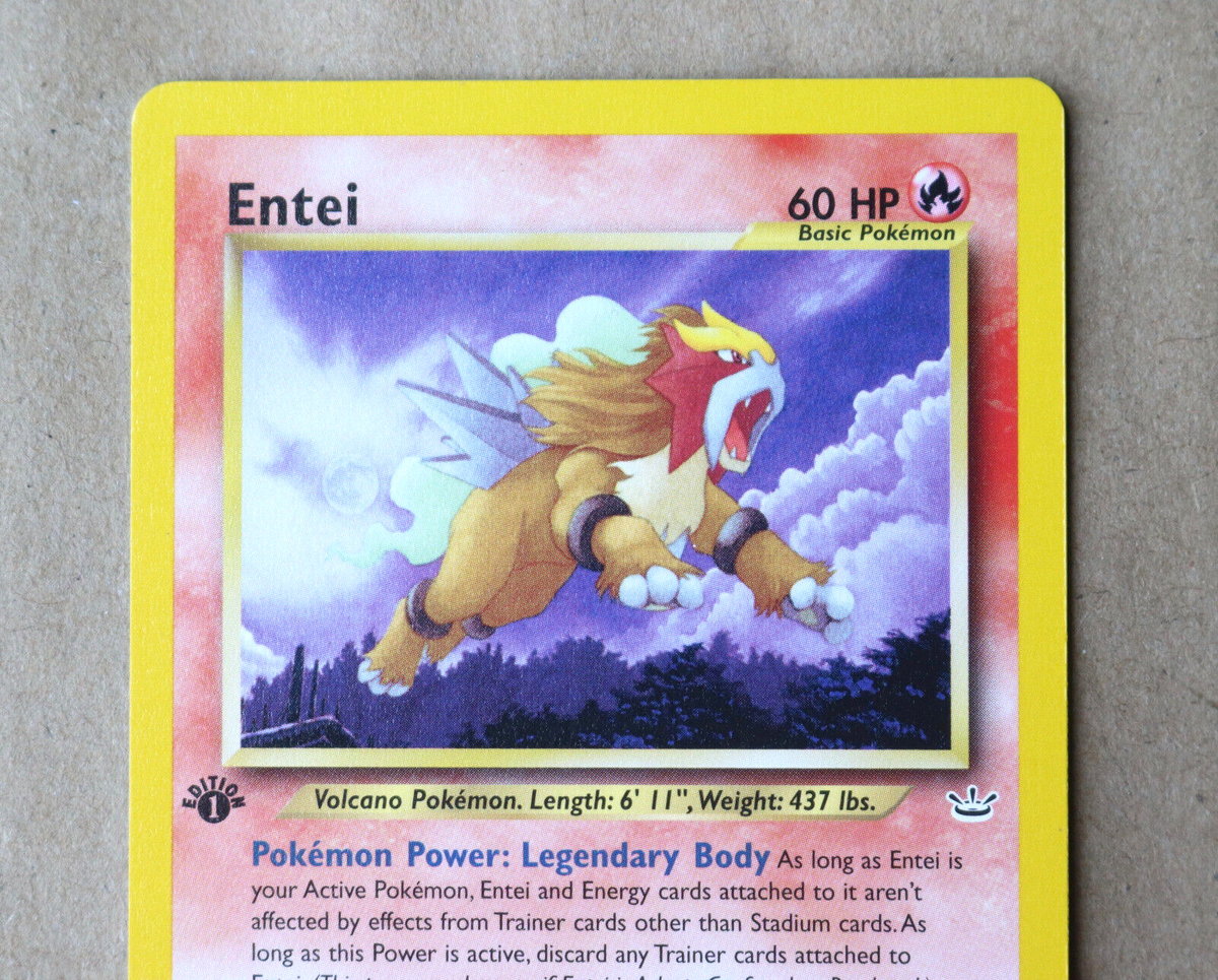 Entei 1st Edition Neo Revelation Pokemon Card 17/64 Non-Holo Entei 1st Edition Neo Revelation Pokemon Card 17/64 Non-Holo