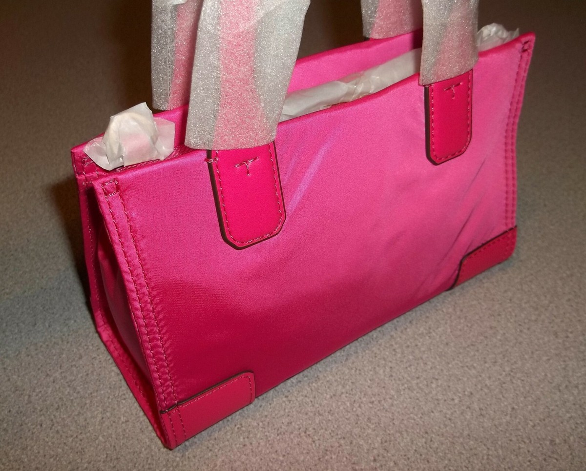 Tory Burch 61057-694 Ella Micro Tote Nylon Crossbody Purse Bright