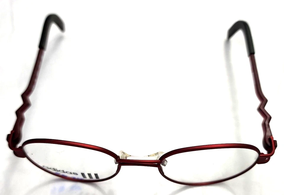 Adidas A702 6053 Rojo Metal Negro Marco de Anteojos Redondo 50-20 140 Austria Nuevo Foto 4 de 4