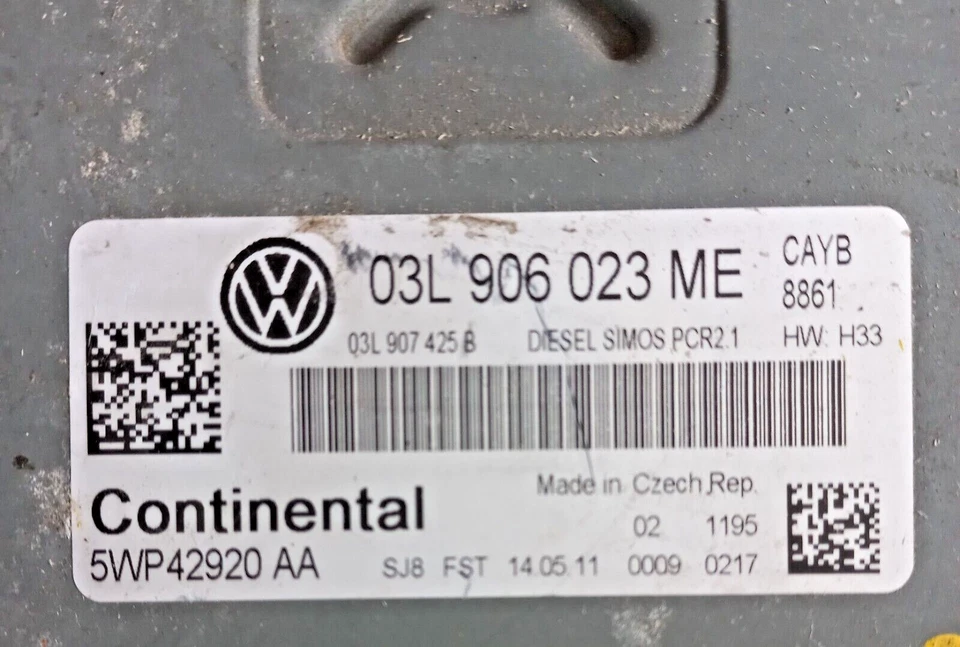 CALCULATEUR VW POLO V 1.6 TDI  -DÉCODÉ- SIMOS PCR2.1  5WP42920AA  / 03L906023 ME - Immagine 2 di 2