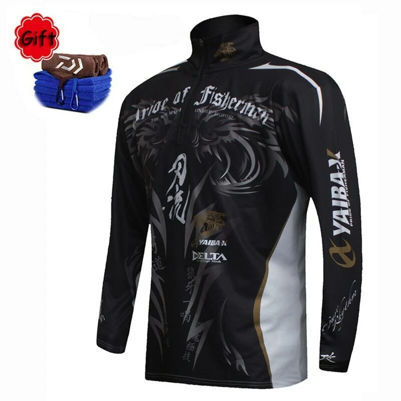 New Mens Daiwa Clothes Long Sleeve Jersey Fishing Breathable Quick