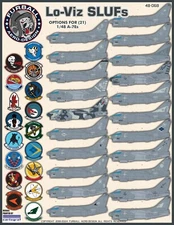 1/48 Furball A-7E "Lo-Viz SLUFs" Decals for the Hasegawa Kit