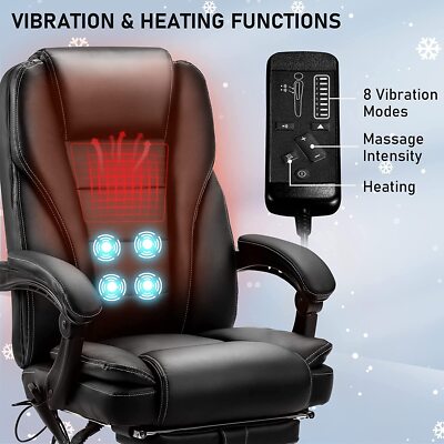 Office Chair Ergonomic Massage Heated Reclining Computer Chair Swivel NEW | eBay Office Chair Ergonomic Massage Heated Reclining Computer Chair Swivel NEW | eBay