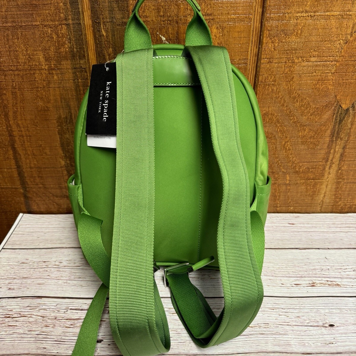 Kate Spade Sam Icon KSNYL Small Nylon Backpack - Green | eBay
