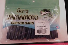 Gary Yamamoto 4" Single Tail 40-20-240 Smoke Pearl Blue Plastic Curly Tail 20 **