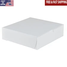 Lock Corner Bakery Box Kraft Paperboard Tuck Top Moisture Resistant Case of 250