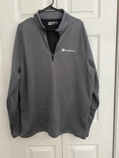 Nike Golf Dri Fit 1/4 Zip Pullover Windows 11 Grey Gray XL