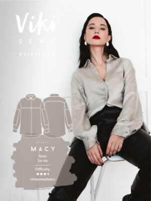 Vikisews Schnittmuster Macy Bluse Tops, Shirts UK 4-16