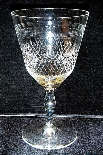 Vintage KOSTA-BODA Diamond Criss-Cross Cut Claret Wine & Water Glasses - Picture 11 of 17