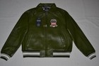 AUTHENTIC Avirex Icon Leather A1 BOMBER Jacket MENS OLIVE GREEN NEW ALL SIZES
