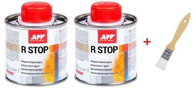 2 x APP R STOP Rostumwandler Rostlöser Korrosionsschutzmittel 100ml + Pinsel