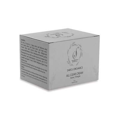2 PIECE OF Saroj Organics All Clear Cream, 50gm,for men and women LONG EXPIRY