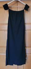 NASTY GAL black button front off-shoulder sleeved dress - size 12 - NEW