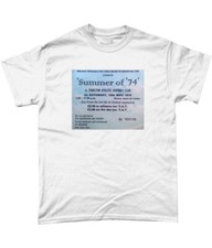 The Who  Charlton 74 Ticket Stub T Shirt  Pete Townshend Roger Daltrey