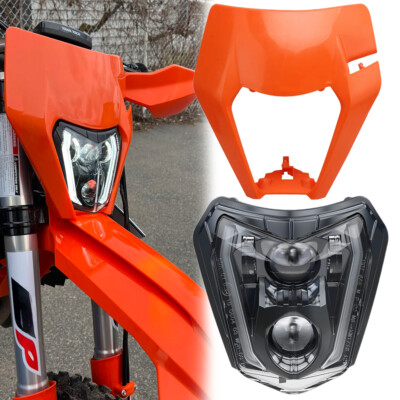 BIUGERCN Motorrad Scheinwerfermaske - Für EXC EXCF SX 125-530cc Schwarz