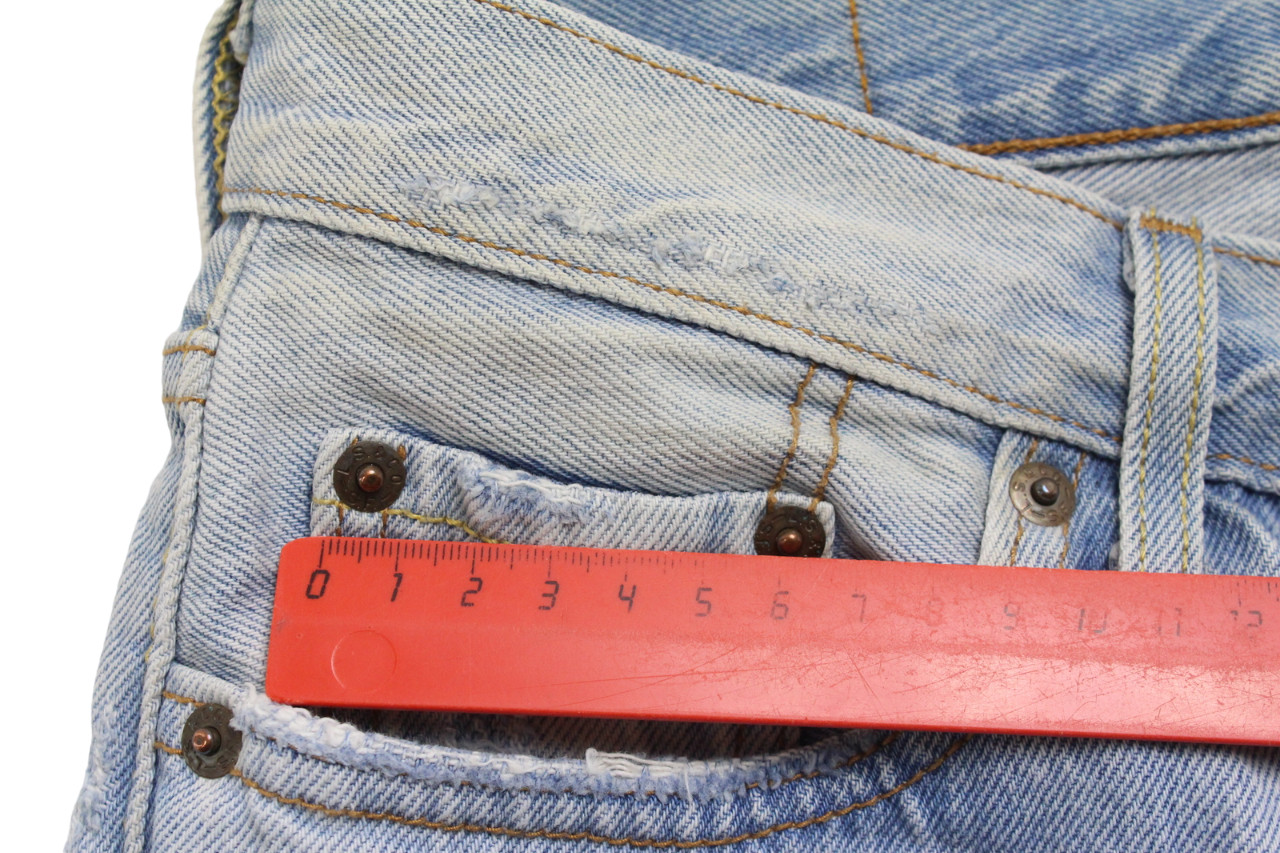 Levi's 501 CT Jeans Mens W24/L32 Customised Tapered Ripped Distressed Button thumbnail 11