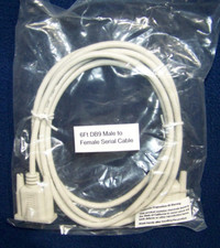 6ft DB9 Male to Female Serial Cable