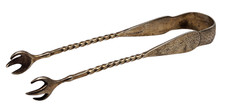 Vintage TIFFANY & CO. Sterling Silver Claw Sugar Tongs Twist Handle