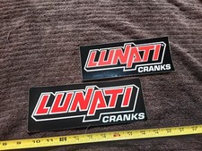 Lot Of 2 Classic Lunati Crankshaft Racing Decals Stickers Rat Hot Rod Nhra