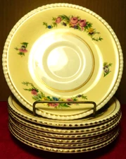 Ambassador Ware~Simpson Pottery Hampton Court Saucers 7Pc Set