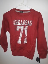 ARKANSAS STATE RED WOLVES Crew ADIDAS Sweatshirt youth small NEW Red bag402