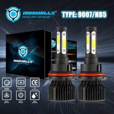4-sides 9007 LED Headlight Bulbs Conversion Kit High Low Beam 6500K Super White