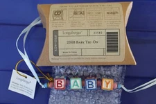 Longaberger 2008 Baby Pottery Blocks Tie-On #23580 - NEW