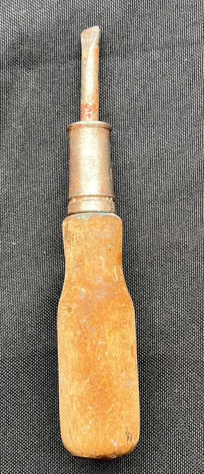Raro Pexto RS&W Co. de colección "Destornillador de cabeza plana con mango de madera perfecto de 5"" de largo" Foto 2 de 4