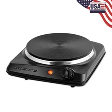 OVENTE Electric Countertop Single Burner, 1000W Cooktop with 7.25 Inch Cast I...