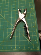 Pliers Riveter Tools & Hole Punch in Original Box Patent # 51332 Eyelet Plier