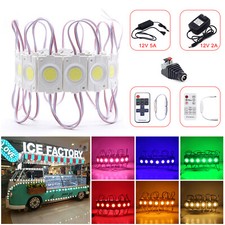 20PC 200PCS COB Module 1 LED Light IP65 Waterproof Super Bright Sign Lamp DC 12V