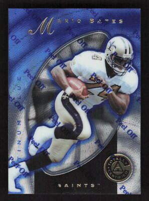 #ad 1997 Pinnacle Totally Certified Platinum Blue #112 Mario Bate 2499s $1.89