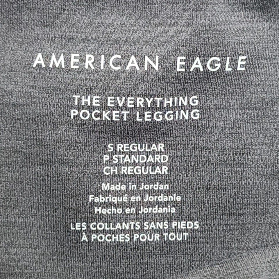 Calça Legging American Eagle Feminina S Cinza Escuro The Everything Bolso Cintura Alta - Imagem 3 de 4