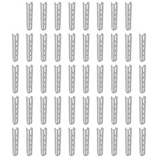 48Pcs 23mm Open Mouth Shoelace Tips Caps, Silver Tone