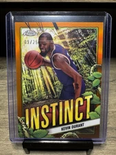 2024 Kevin Durant Topps Chrome Instinct Orange Refractor /25 #INS-8