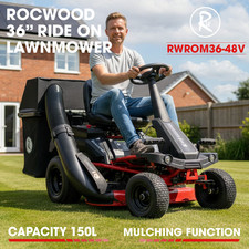 36" Ride On Mower Lawnmower RocwooD Battery - CONTACT TO BUY