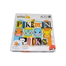 Pokemon Rocks Jigsaw Puzzle Buffalo Games Kanto Starters NEW/SEALED 400 Pieces