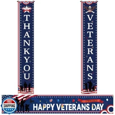 Veterans Day Decorations Veteran Day Banners 3Pcs Thank You Veterans Door Por