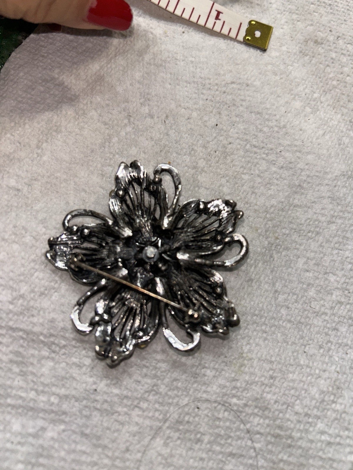 Vintage Statement Stretch Adjustable Large Flower… - image 6