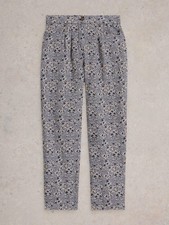 White Stuff Linen Trousers Women's Rowena Comfy Breathable Ladies Tapered Pants