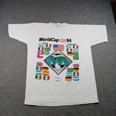 Vintage World Cup USA 94 Shirt Mens XL White Soccer T World