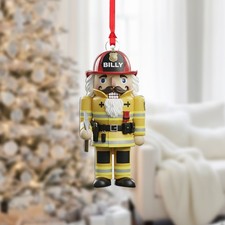 Personalized Nutcracker Firefighter Ornament Fireman Hero Gift