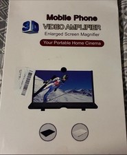 Black Foldable Mobile Phone Screen Magnifier Stand, Universal ABS/Acrylic